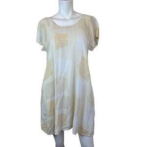 Vintage Jams World Mini Dress riss Cross Tie Back sz M